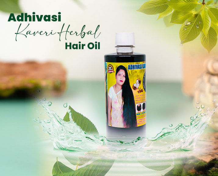 Adhivasi Kaveri 100% Natural Herbal Hair Oil For Regrowth & Long Hair (500ml)